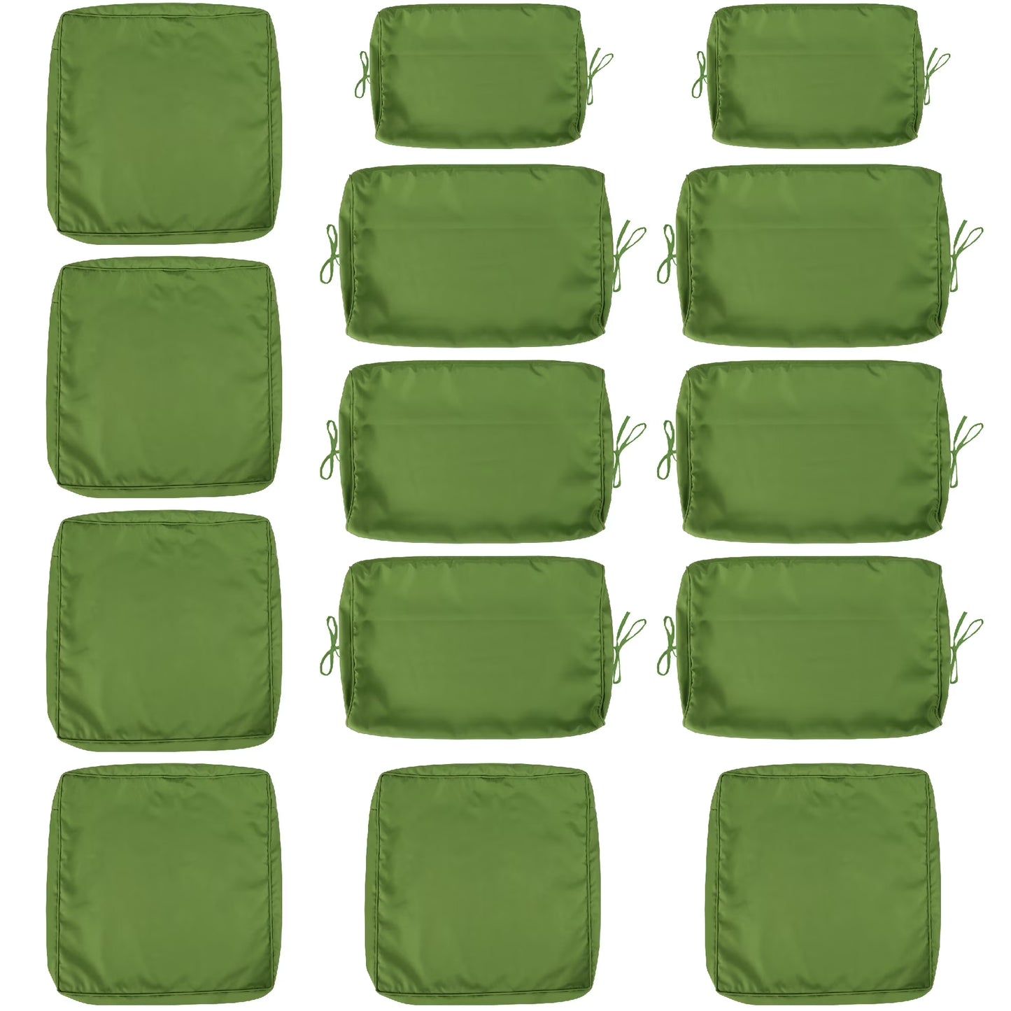 Yellow Cushion Covers For 6 Patio , 14pack With Zipper, Seat And Back Slipcovers Sectional Outdoor Slipcovers, &