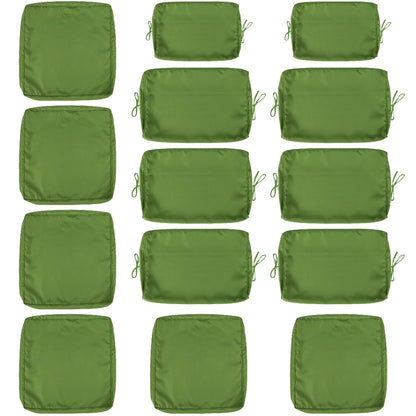 Yellow Cushion Covers For 6 Patio , 14pack With Zipper, Seat And Back Slipcovers Sectional Outdoor Slipcovers, &