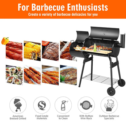 Costway OP2795 Outdoor BBQ Grill Charcoal Barbecue Pit Patio Backyard Meat Cooker Smoker