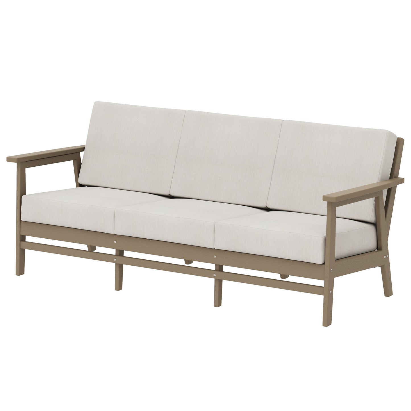 POLYWOOD Camden 4-piece Sling Outdoor Patio Deep Seating Set