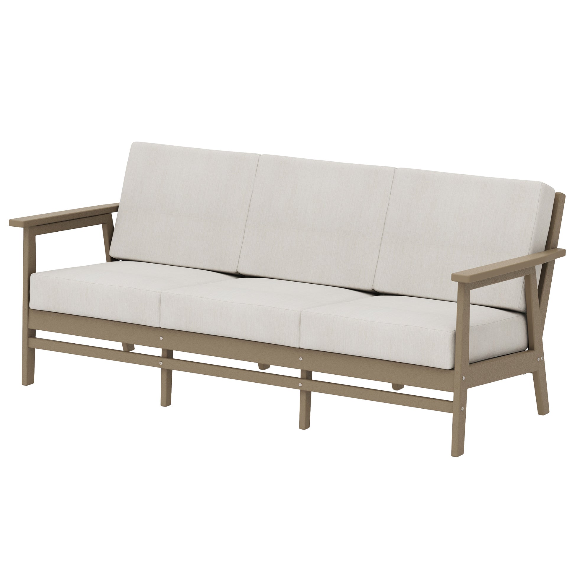 POLYWOOD Camden 4-piece Sling Outdoor Patio Deep Seating Set