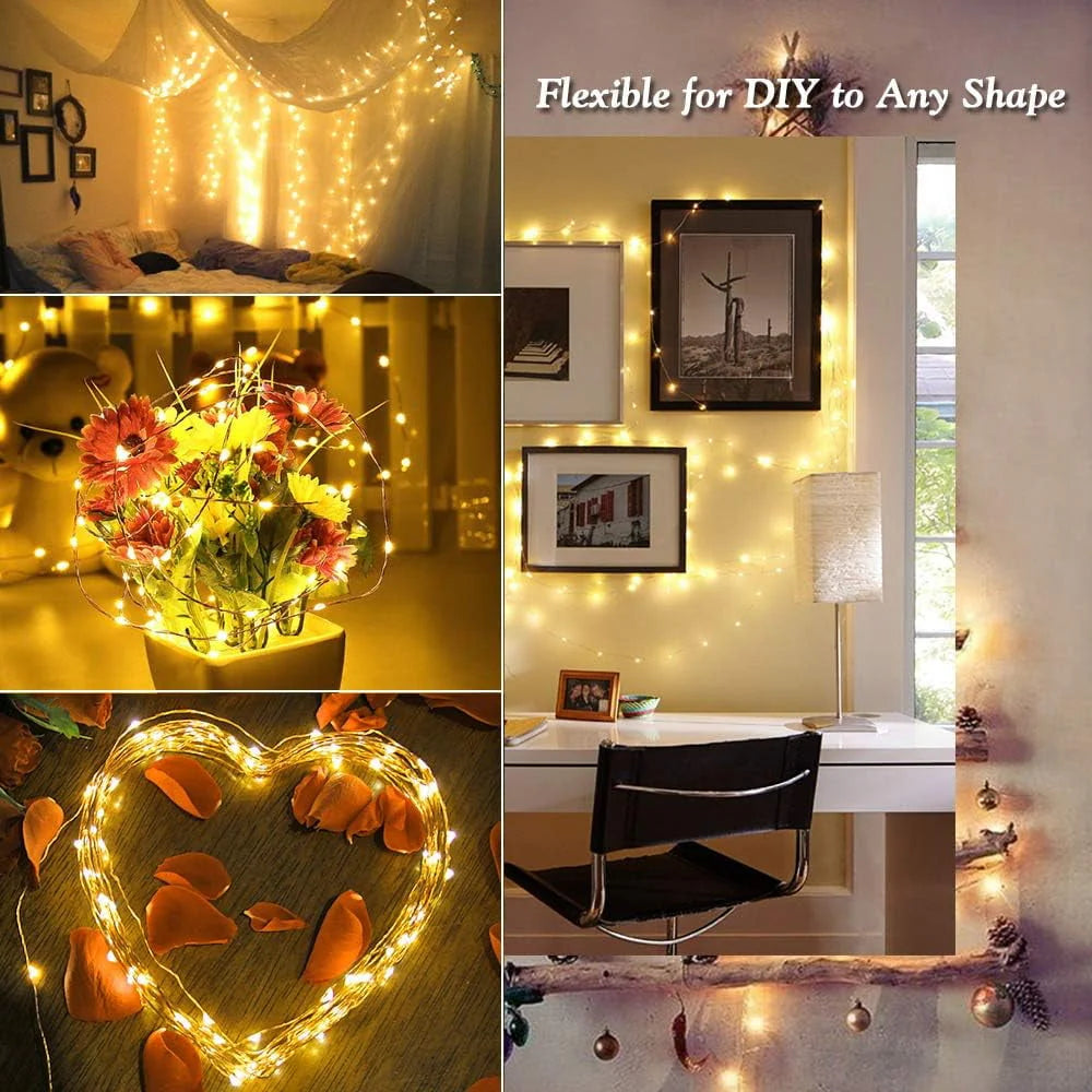 Solar Fairy Lights,Waterproof 200LED 72ft Solar String Lights with 8 Modes, Super Bright Copper Wire Solar Lights Outdoor for Tree, Patio, Garden, Party Decoration