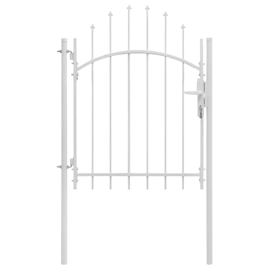 vidaXL Fence Gate Metal Fence Post Garden Gate for Outdoor Patio Lawn Steel