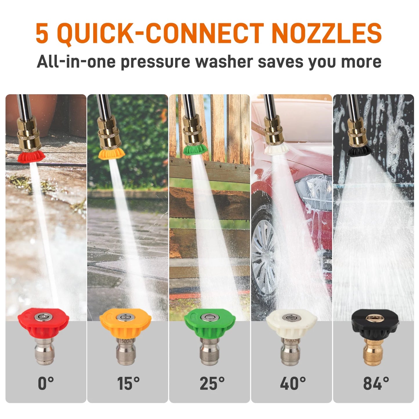 Ktaxon 198CC Gas Pressure Washer, 2700 PSI and 2.3 GPM, for Cars/Fences/Driveways/Homes/Patios