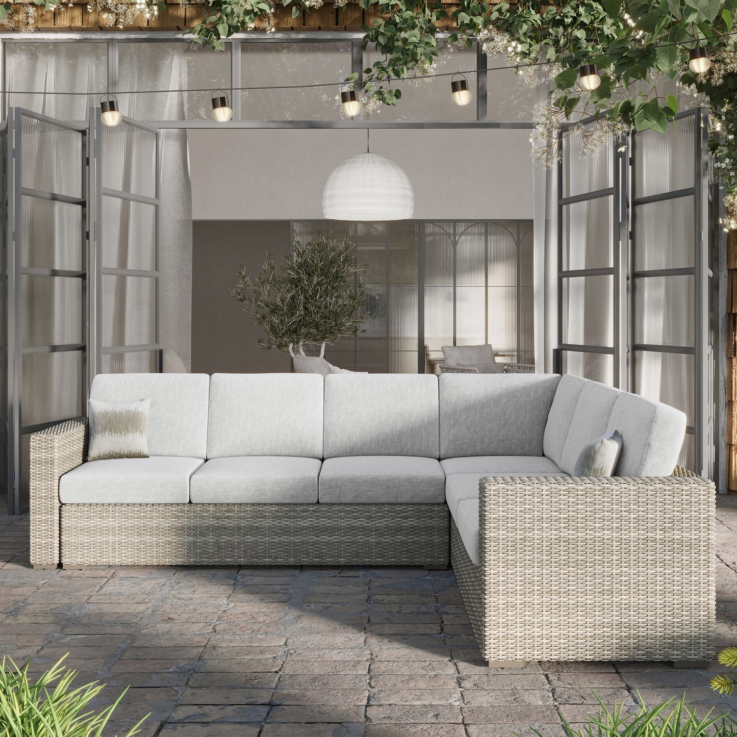 Thomasville Dillard 3-piece Convertible Outdoor Patio Sectional