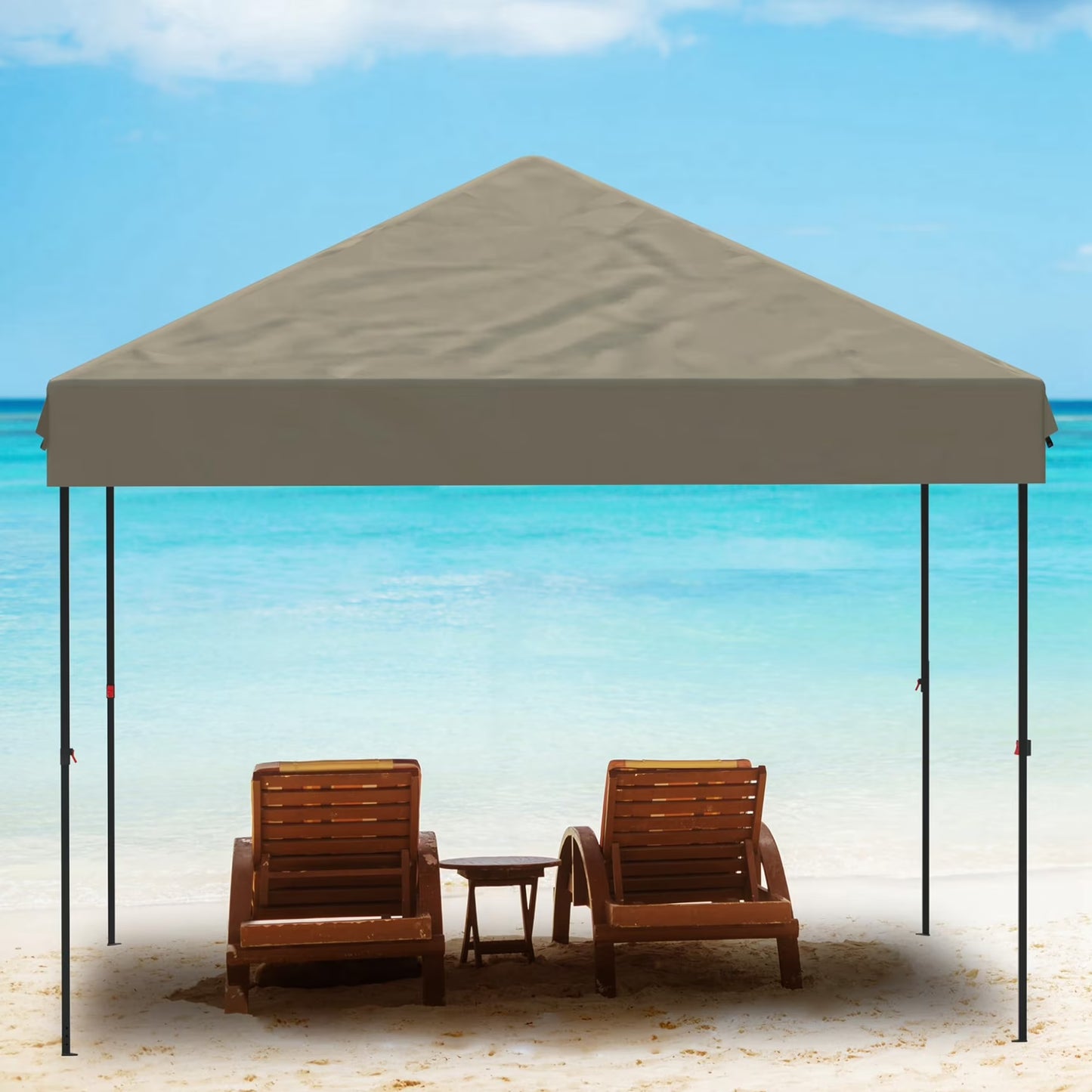 Arigeas Pop Up Canopy Tent 10'x10' with Adjustable Height, Easy Outdoor Sun Shade Shelter for Party, Event, Patio