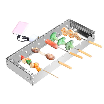 Automatic flips frame Tool Set Adjustable Width Easy to Install Grilling Stand DIY Barbecue Grill for Backpacking Hiking Patio backyards bbq 60cm