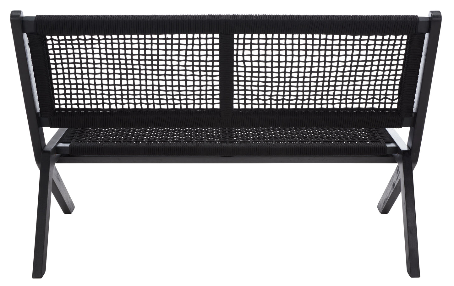 SAFAVIEH Kobina Outdoor Patio, Bench, Black