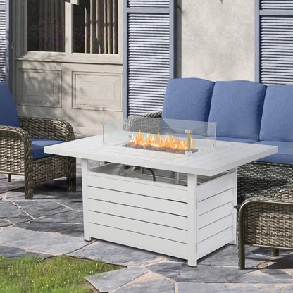 CozyHom 5 Pcs Outdoor Patio Aluminum Furniture Sofa Sets, Outside Patio Conversation Couch Sets With Table& Cushions for Garden Porch, Gray