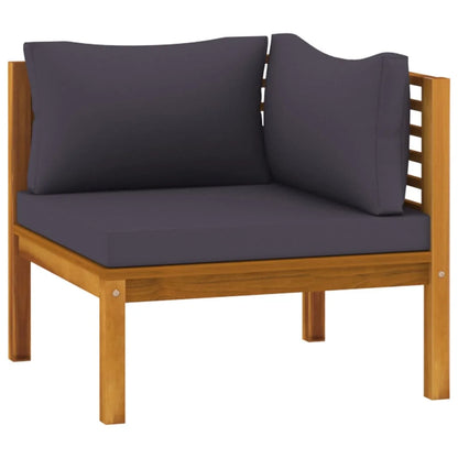 vidaXL 3-Seater Patio Sofa with Cushion Solid Acacia Wood