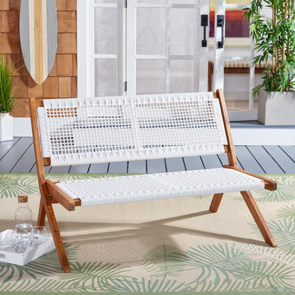 SAFAVIEH Kobina Outdoor Patio, Bench, Black