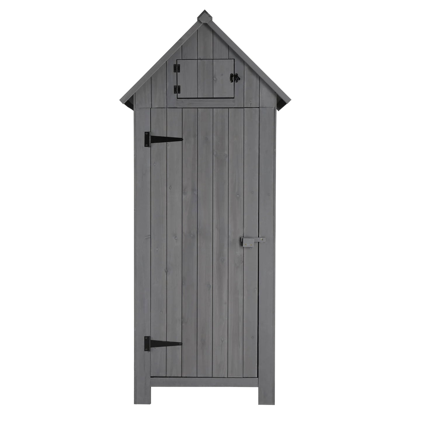 iTopRoad 70in Outdoor Storage Shed for Garden Tools, Wooden Patio Shed Lockers