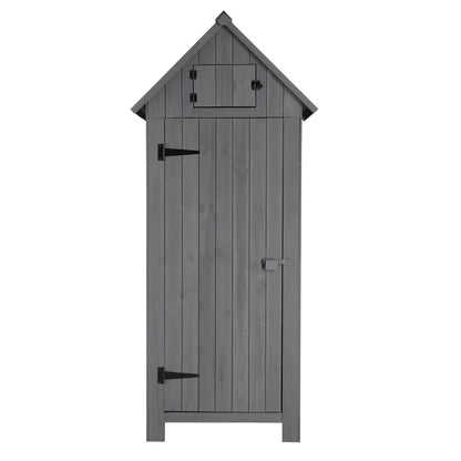 iTopRoad 70in Outdoor Storage Shed for Garden Tools, Wooden Patio Shed Lockers