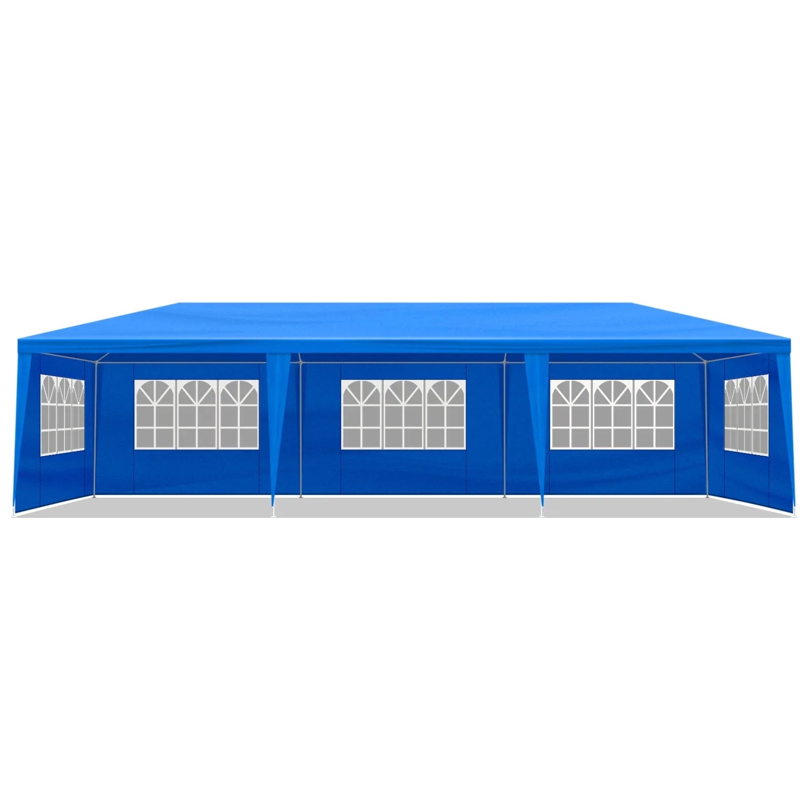 10'x30' Outdoor Party Tent with 8 Removable Sidewalls - Waterproof Canopy Patio Wedding Gazebo for Backyard Events, Blue