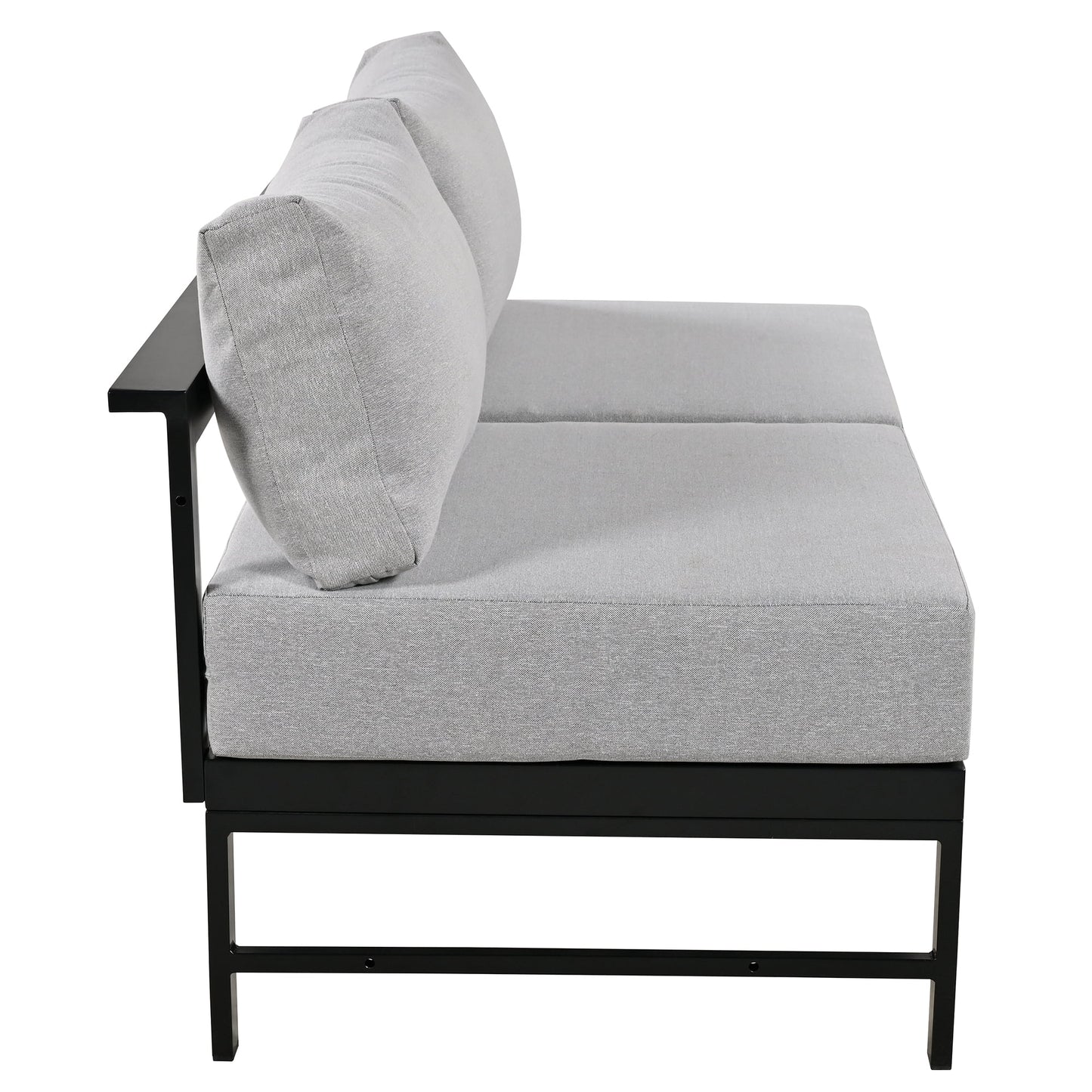 Furvclv 115.7in Modern Outdoor Sectional Sofa, 6 Seater Patio Conversation Couch Sets, U-Shaped Chaise Lounge Couch, Convertible Sofa Set For Outdoor Garden Porch