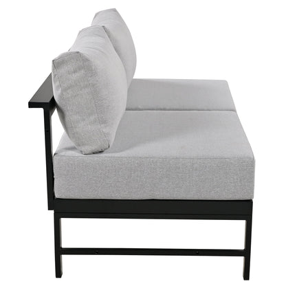 Furvclv 115.7in Modern Outdoor Sectional Sofa, 6 Seater Patio Conversation Couch Sets, U-Shaped Chaise Lounge Couch, Convertible Sofa Set For Outdoor Garden Porch