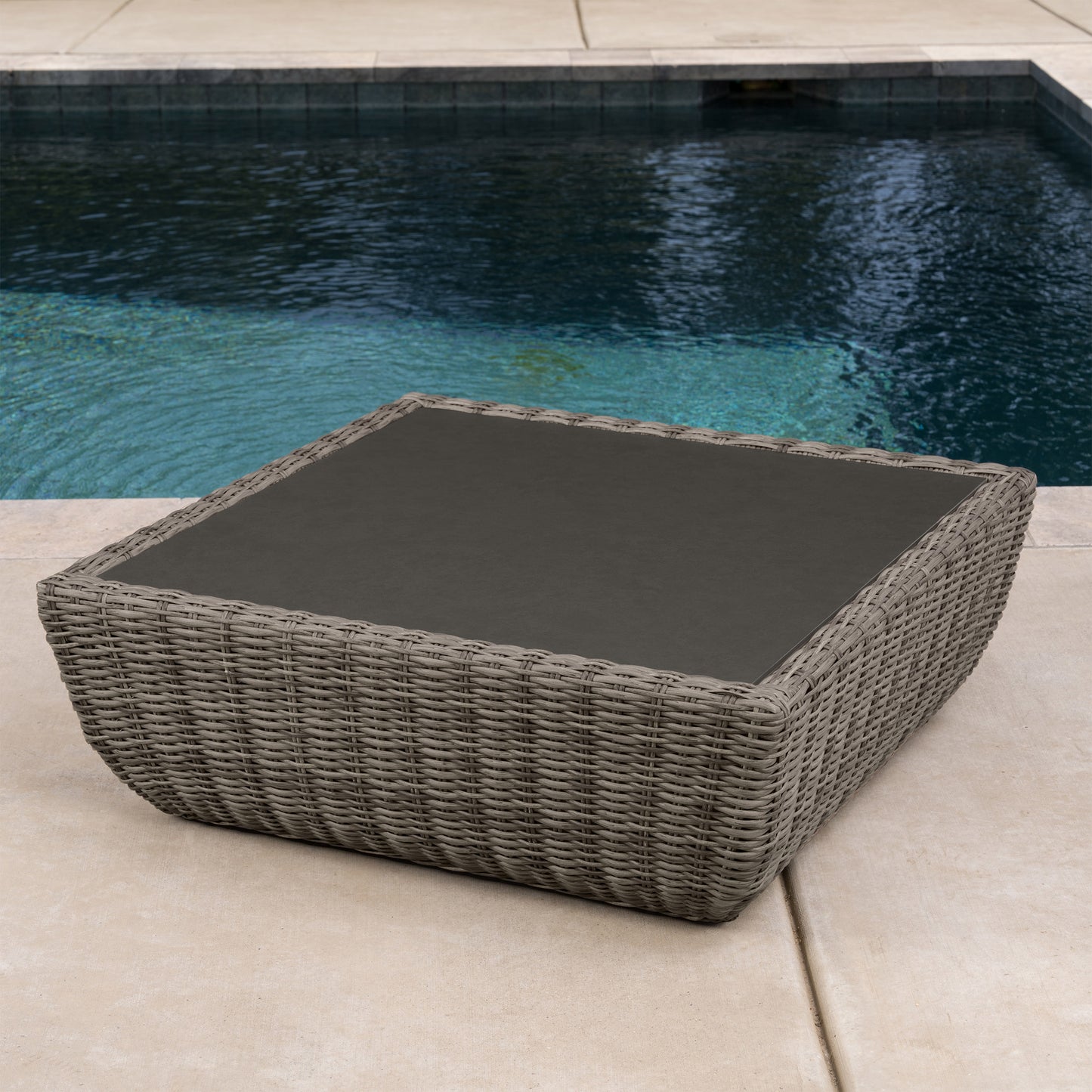 SunVilla Swann Modular Outdoor Patio Table and Ottoman
