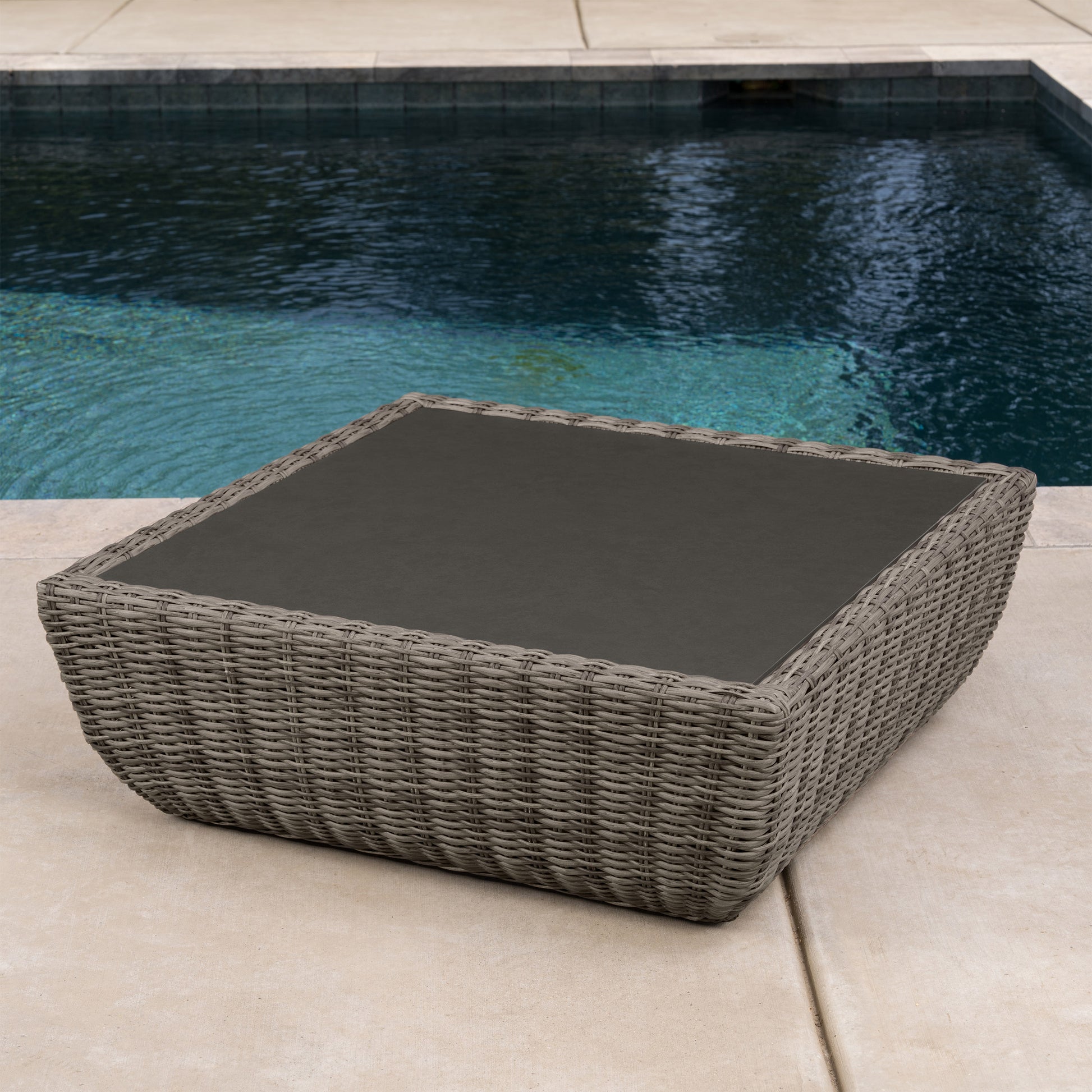 SunVilla Swann Modular Outdoor Patio Table and Ottoman