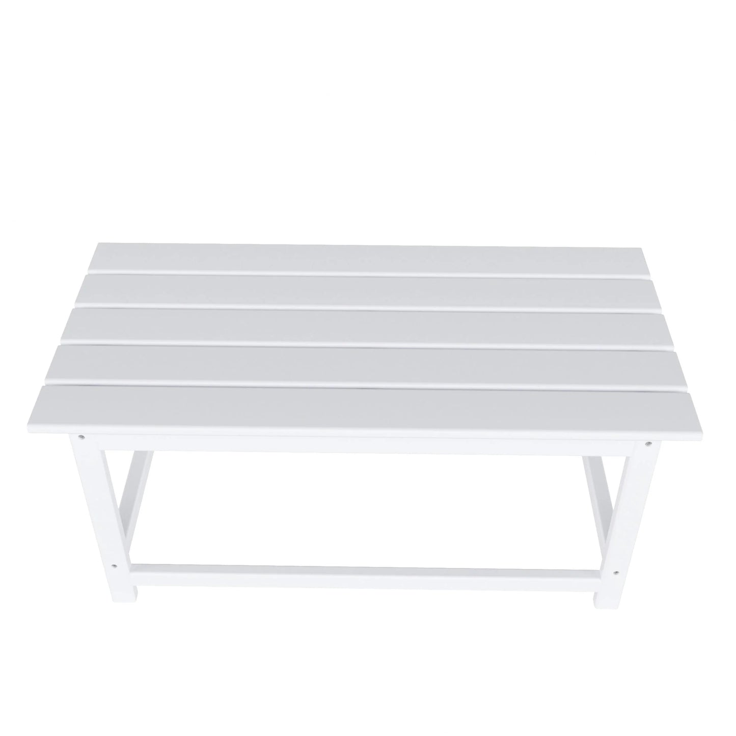 Westintrends Outdoor Patio Classic Adirondack Coffee Table, White
