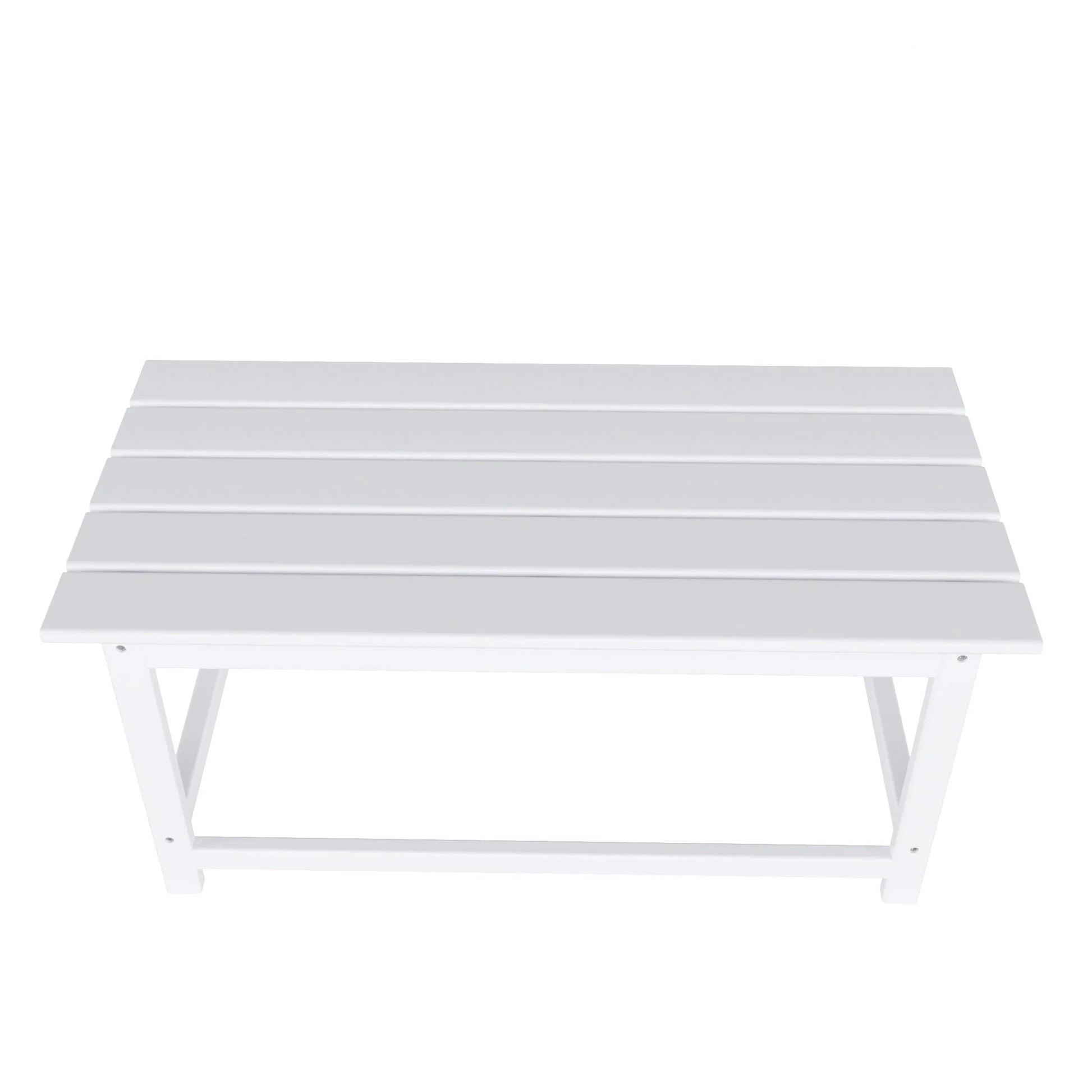 Westintrends Outdoor Patio Classic Adirondack Coffee Table, White