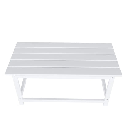 Westintrends Outdoor Patio Classic Adirondack Coffee Table, White