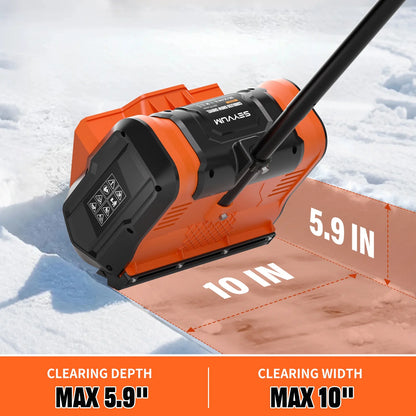 20V Cordless Electric Snow Shovel, 10-Inch Battery Powered Snow Shovel with 4.0Ah & Charger, Lightweight for Decks, Patios, and Walkways