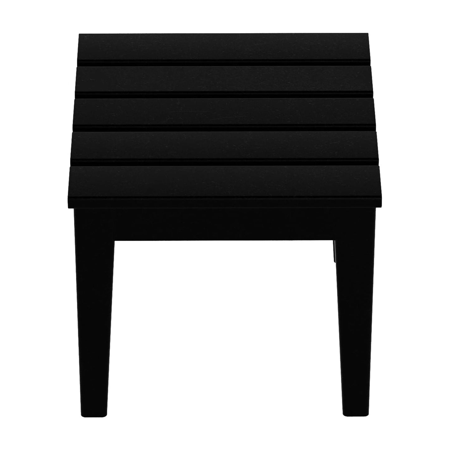 WestinTrends Ashore Oversized Outdoor Side Table, 18 Inch All Weather Poly Lumber Adirondack Patio Side Table Square End Table, Black