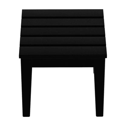 WestinTrends Ashore Oversized Outdoor Side Table, 18 Inch All Weather Poly Lumber Adirondack Patio Side Table Square End Table, Black