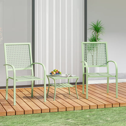 Patio Bistro Set, Bistro Table and Chairs Set of 2, Outdoor Bistro Set for 2