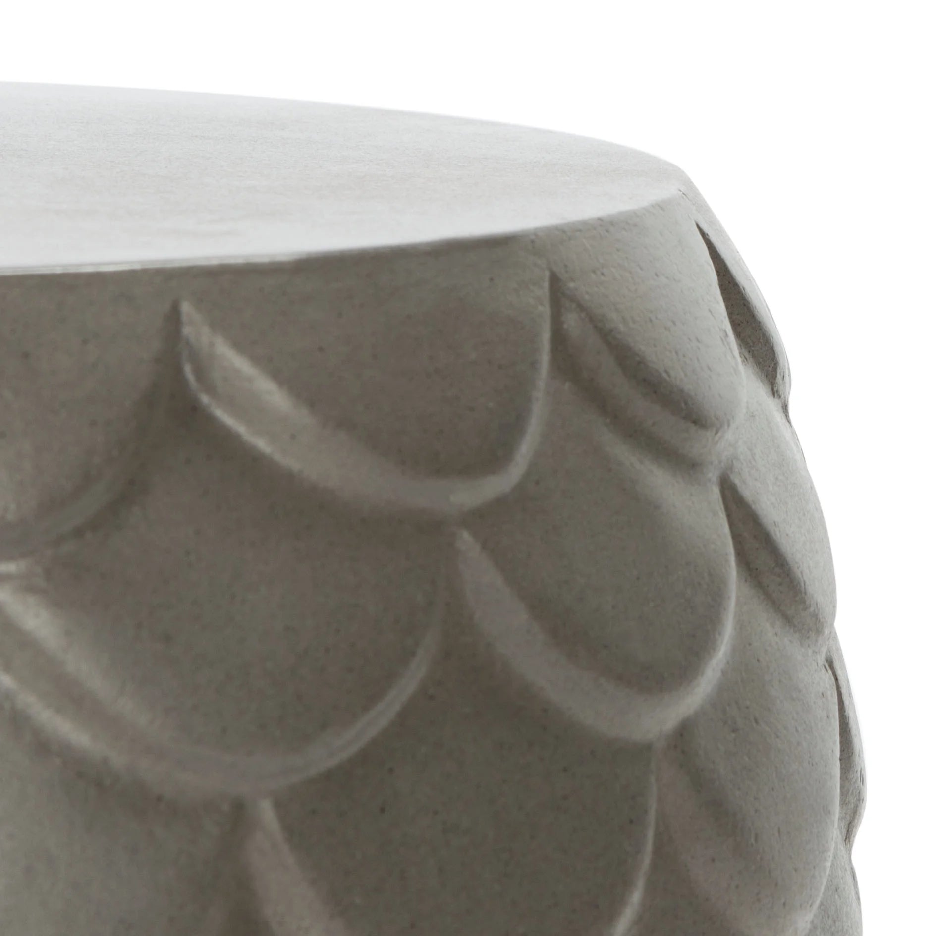 SAFAVIEH Julyvia Outdoor Patio Concrete Accent Stool, Dark Grey