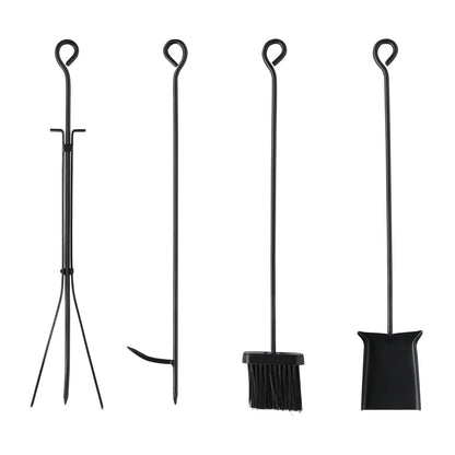 OverPatio Firewood Rack Fireplace Tool Rack Indoor Wood Holders Fireplace Tools Set Tongs Accessories