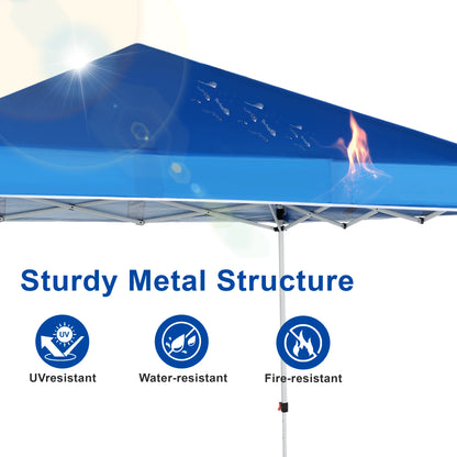 Abba Patio 10'x10' Outdoor Pop up Canopy Tent w/Carry Bag, Blue