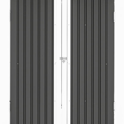 Uforic 9x4 FT Outdoor Storage Shed with Acrylic Windows, Secure Access Lock for Bike Garden Patio Dark Gray