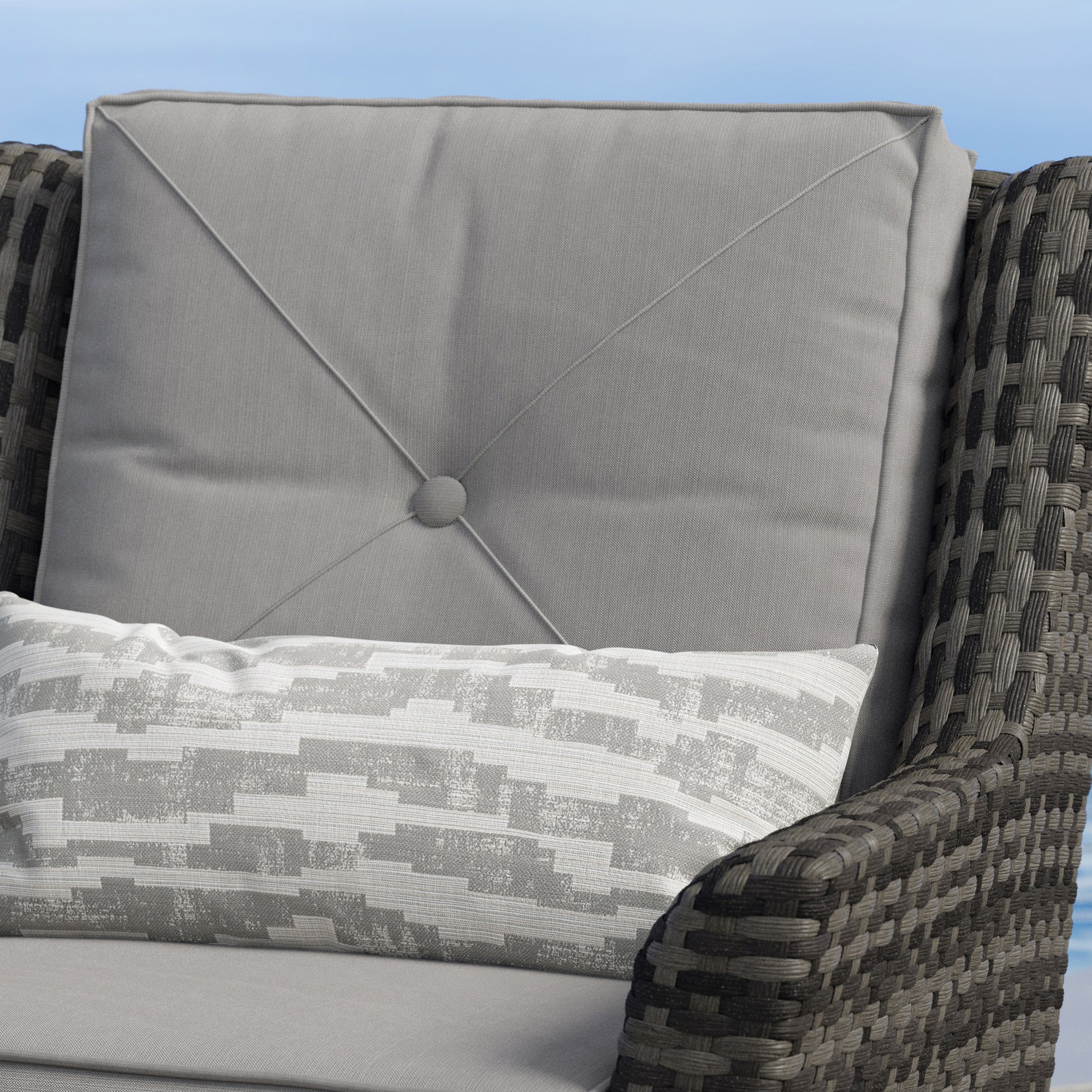 Grand Leisure Lansing 3-piece Outdoor Patio Seating Set with Deep Cushions