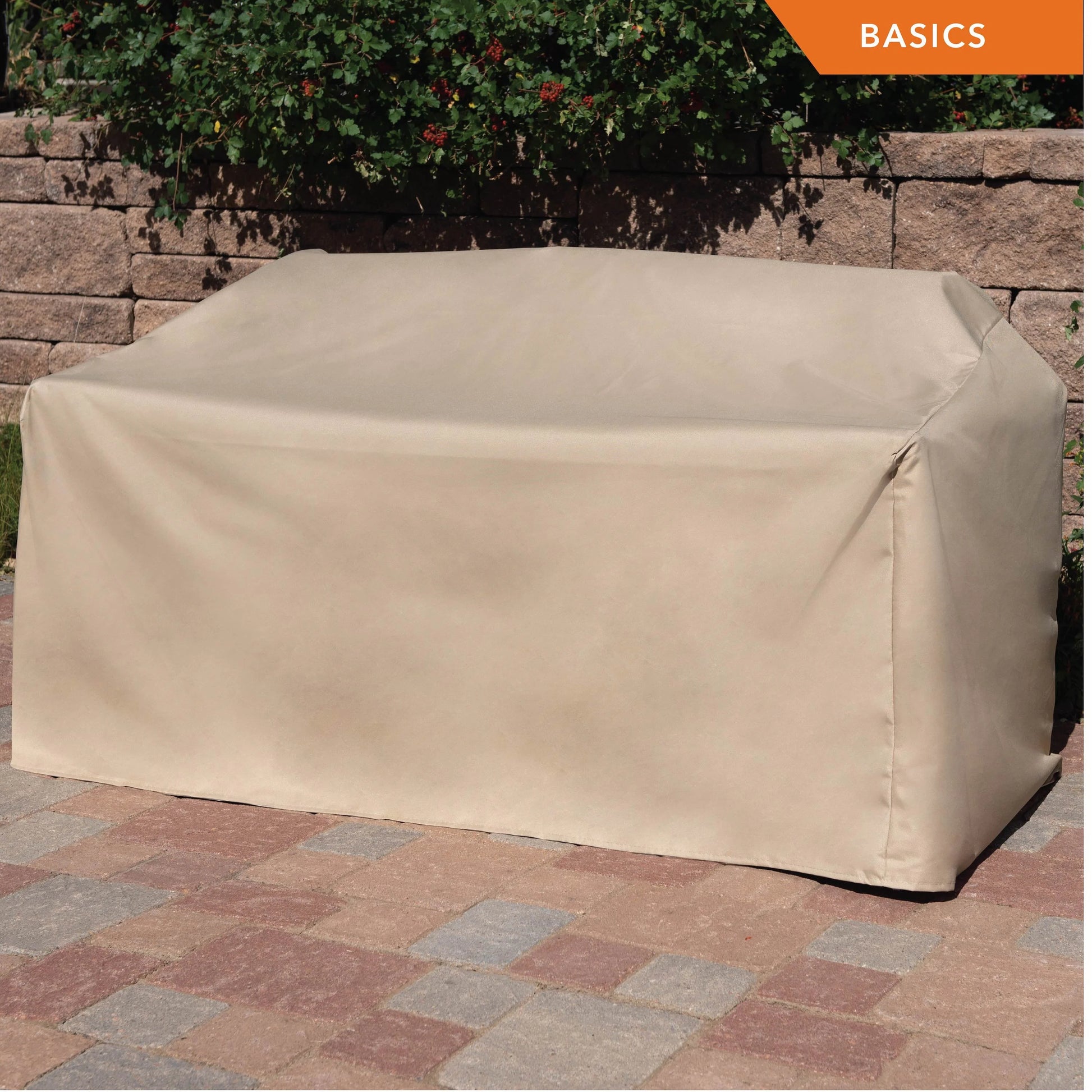 Modern Leisure Basics Patio Loveseat Cover, 2-Pack, 55"L X 33"W X 38"H, Khaki
