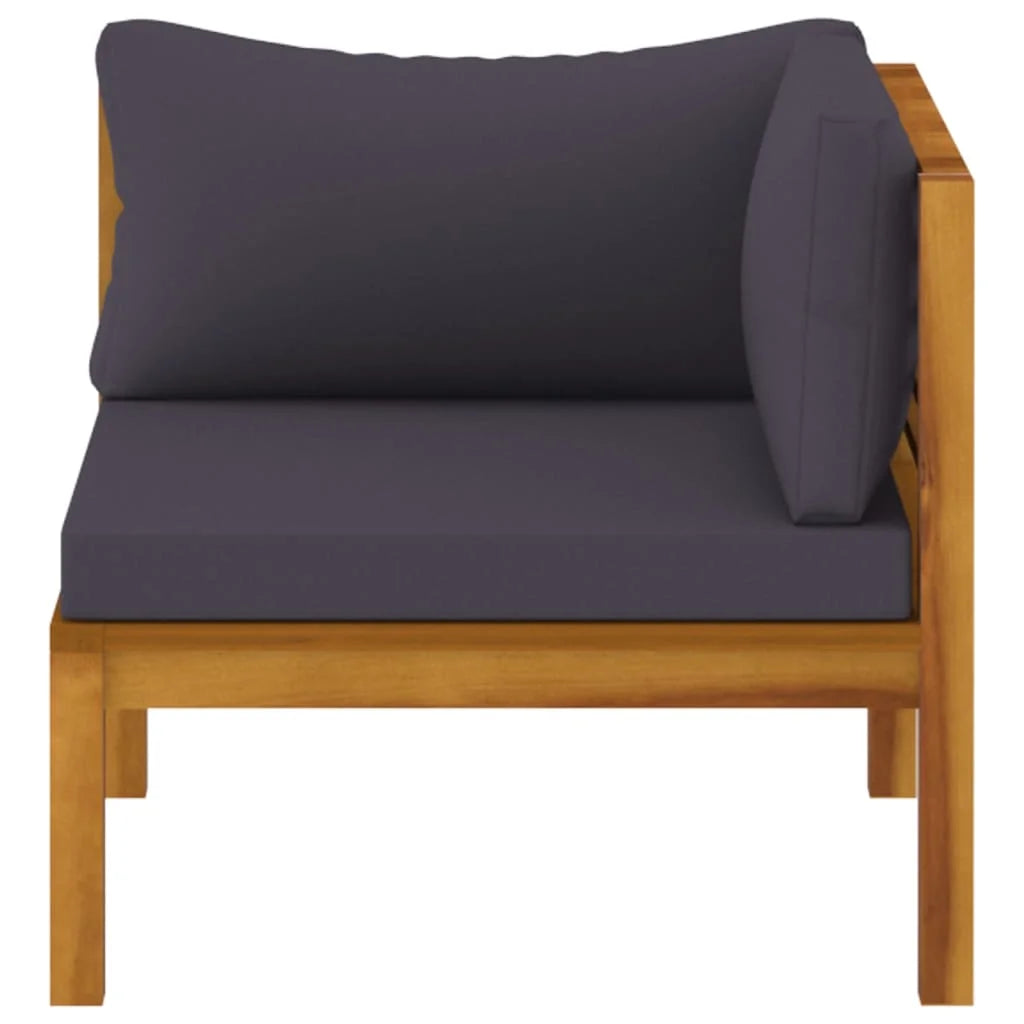 vidaXL 3-Seater Patio Sofa with Cushion Solid Acacia Wood