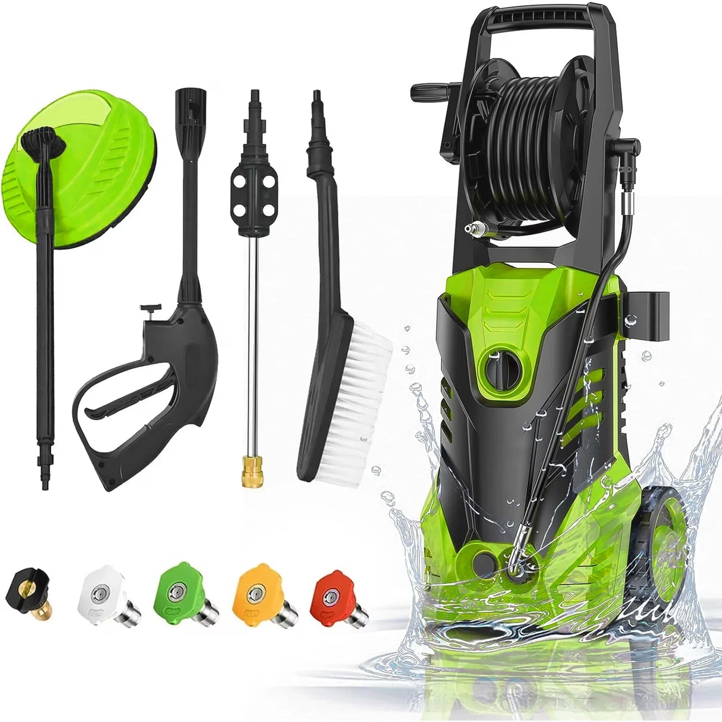 YouYeap 3000 PSI Electric Pressure Washer 2.0 GPM for Household, Great for Cars, Patios, Siding, Driveways