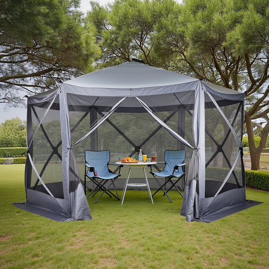 UBesGoo 12 x 12 Ez Pop Up Gazebo Canopy Tent with Mosquito Netting for Patio, Camping and Picnic Includes Carry Bag