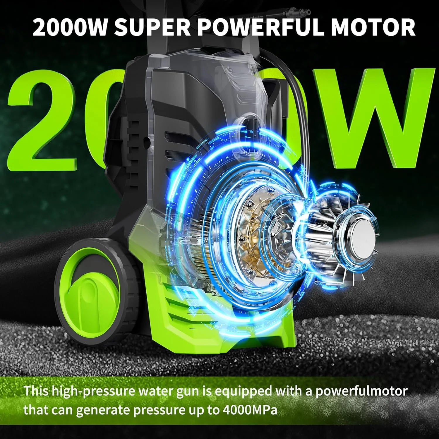 Fenbeli Electric Pressure Washer, 3800 PSI 2.6GPM Power Washer for Cars, Fences and Patios