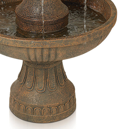 Ravenna 43" High Large Italian Indoor Outdoor Decor Faux Stone Floor Fountain Waterfall Outside Garden Patio