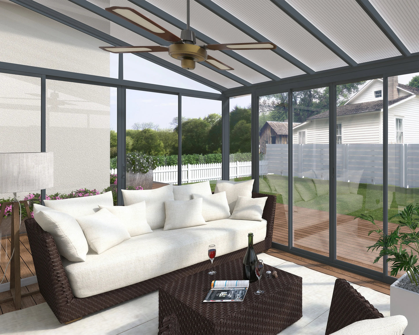 Palram - Canopia SanRemo 10' x 14' Patio Enclosure - Gray/Clear