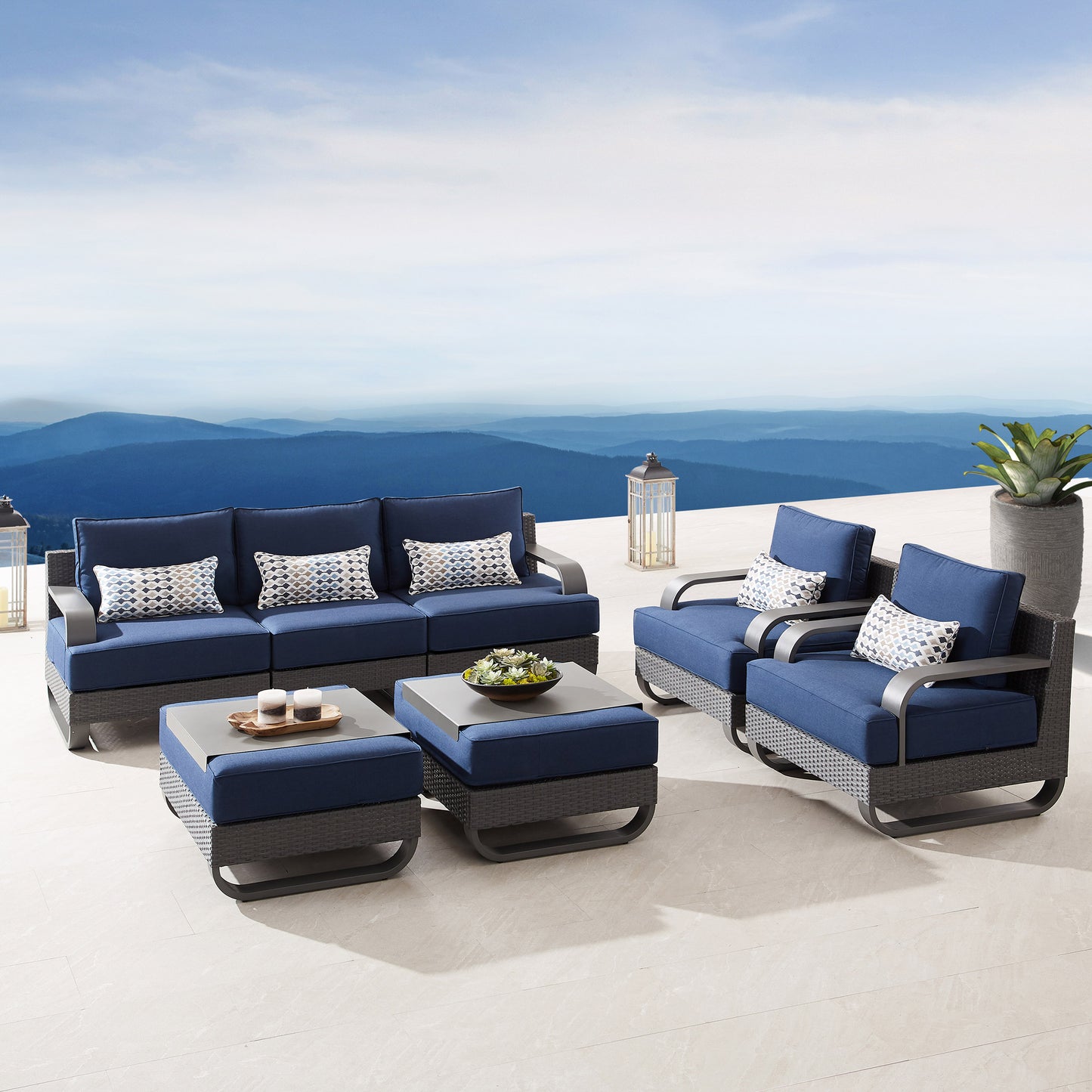 Sirio Pallazzo 7-piece Outdoor Patio Seating Set