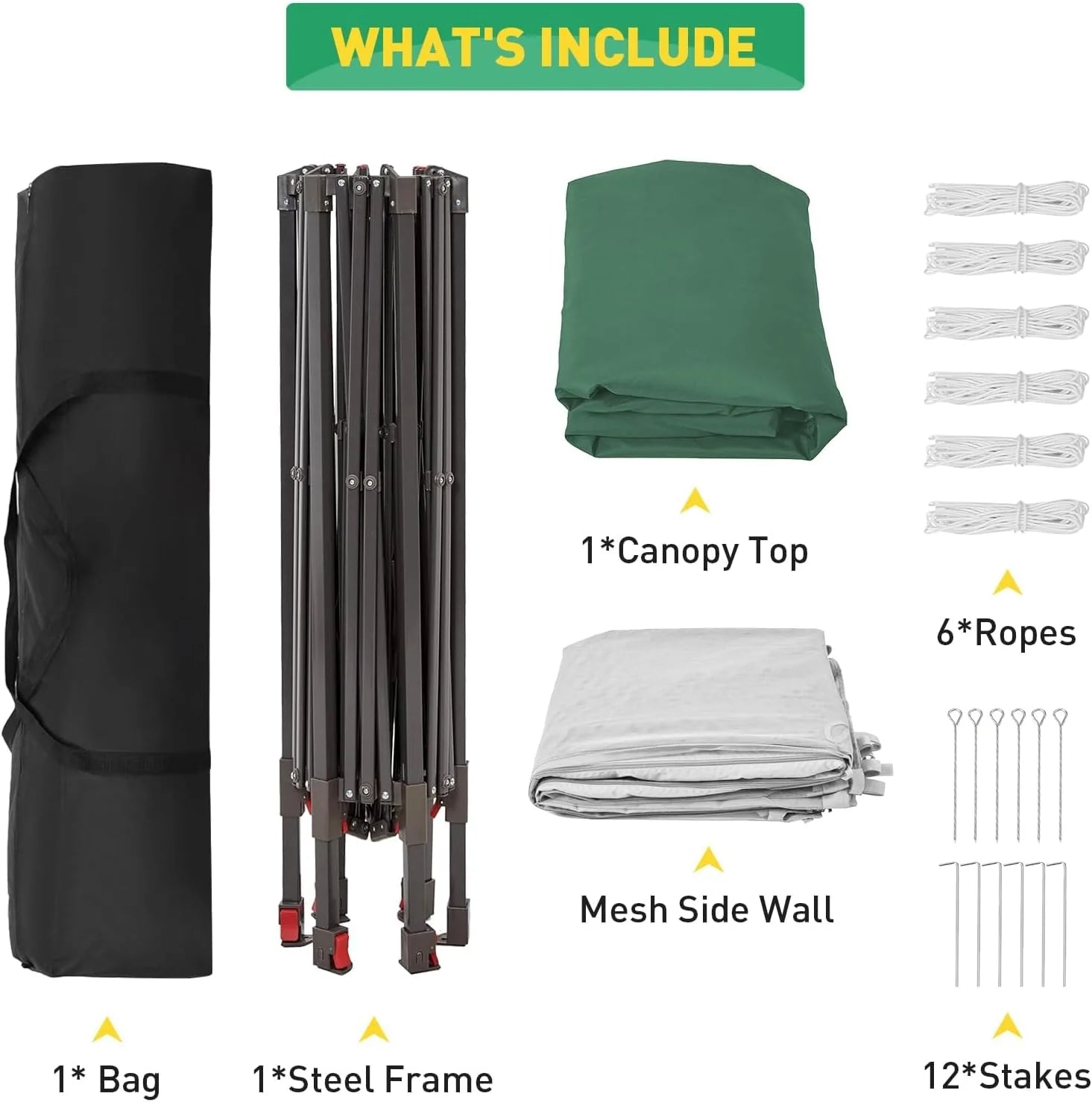 13x13 Gazebo Outdoor Canopy Shelter,Instant Patio Gazebo Sun Shade Canopy Tent with 6 Zippered Mesh Netting and Strong Steel Frame for Lawn,Garden,Backyard,Deck Party