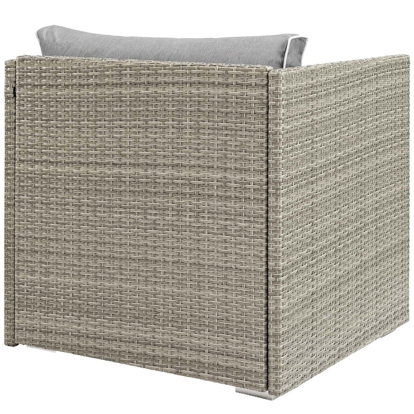 Modway Repose Outdoor Patio Armless Chair in Light Gray Gray