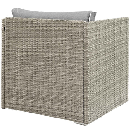 Modway Repose Outdoor Patio Armless Chair in Light Gray Gray