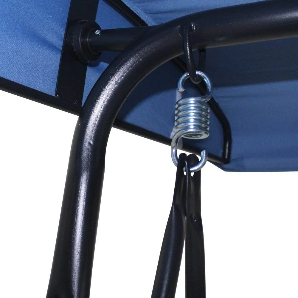 Vanity Art 2 Person All-Weather Patio Swing Chair Adjustable Tilt Steel Canopy Porch Swing