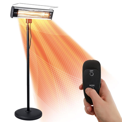 SereneLife Infrared Patio Heater, Electric Patio Heater for Indoor/Outdoor Use, (Black)
