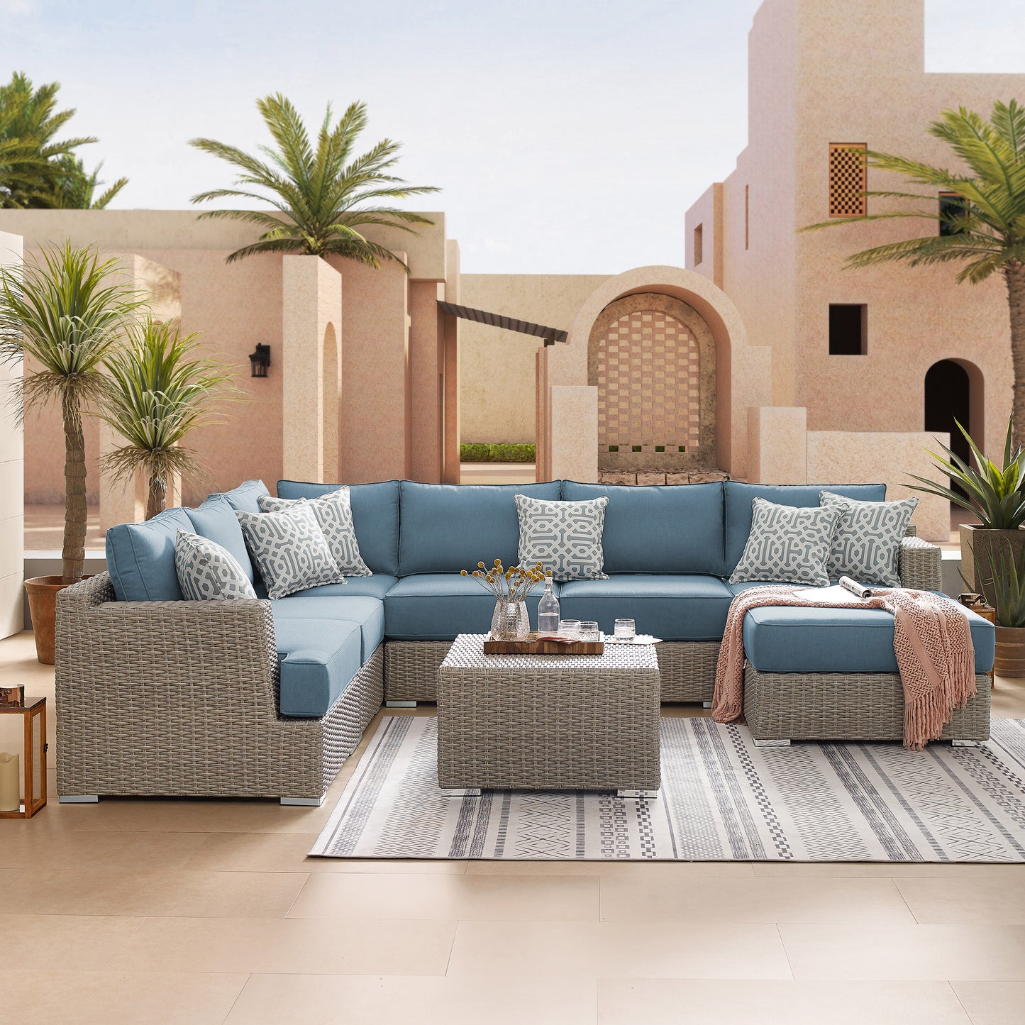 Sirio Niko 8-piece Modular Outdoor Patio Seating Set