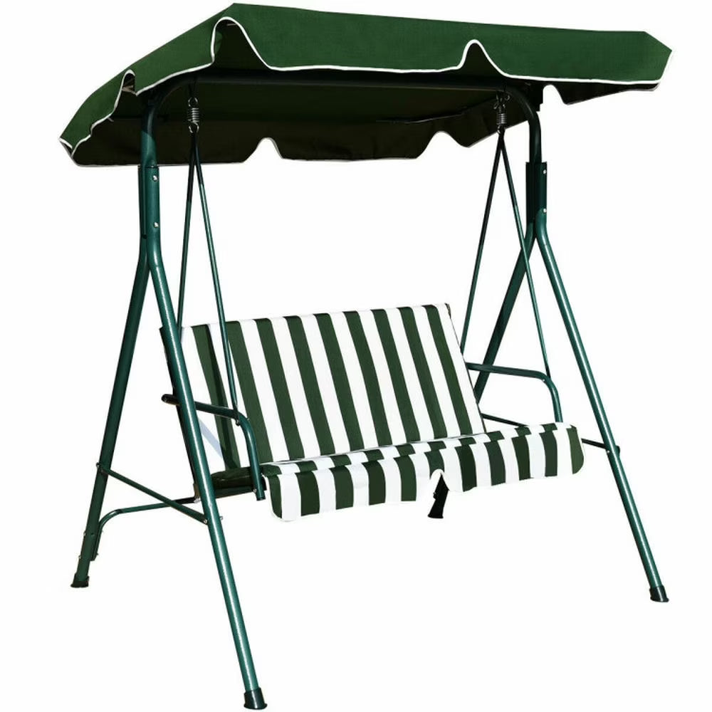 Kadyn Patio Swings for Porch,Comfortable Porch Swings,Loveseat Cushioned Patio Steel Frame Swing Glider -Green