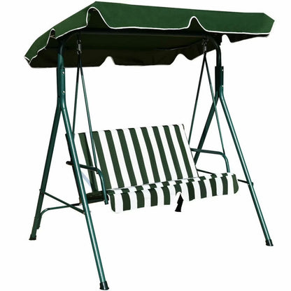 Kadyn Patio Swings for Porch,Comfortable Porch Swings,Loveseat Cushioned Patio Steel Frame Swing Glider -Green